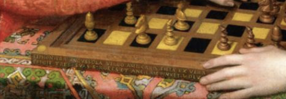 Recreation of the painting The Chess Game, by Sofonisba